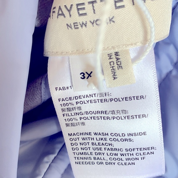 Lafayette 148 NY Recycled Poly Reversible Puffer Vest 3X NWT Wild Bluet - Picture 12 of 12